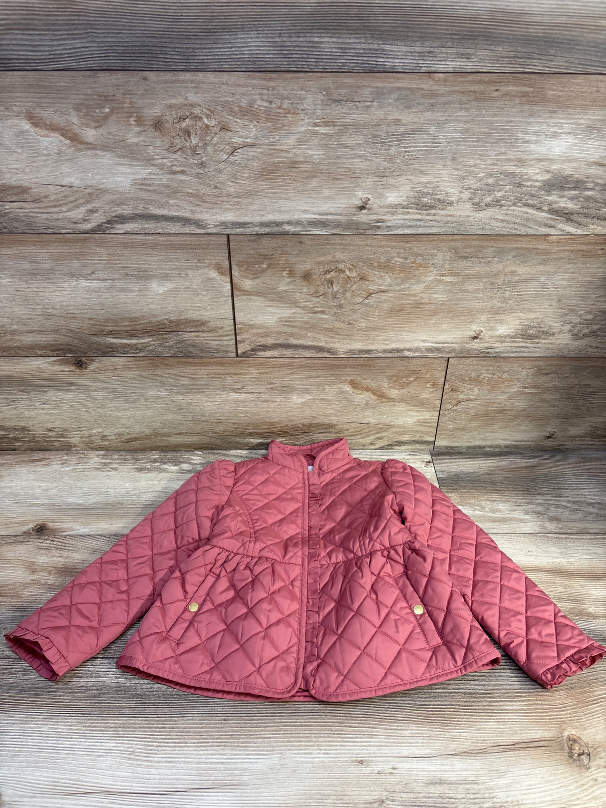 Janie & Jack Quilted Peplum Barn Jacket Pink sz 3-4T