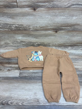 Disney Baby 2pc Winnie The Pooh Sweatshirt & Joggers Tan sz 12-18m