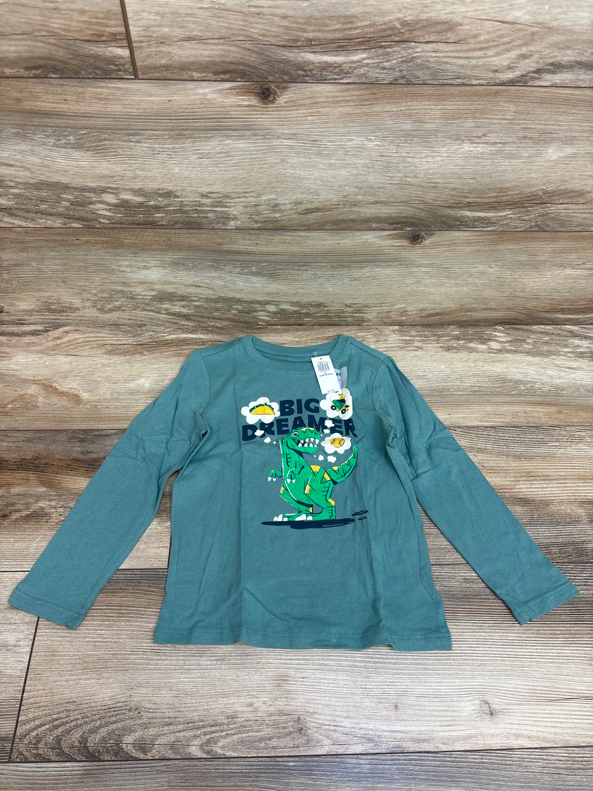 NEW Old Navy Big Dreamer Long Sleeve Shirt Green sz 5T