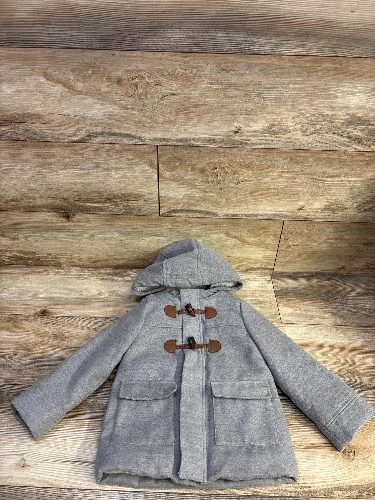 Max Studio Hooded Duffle Coat Grey sz 2T