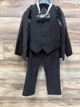 Boltini Notch Lapel Slim Fit 4pc Suit Set Black sz 3T