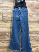 Isabel Maternity Crossover Panel Flare Jeans Blue sz Medium