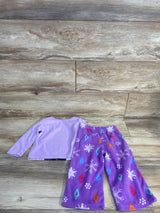 Disney Frozen 2pc Pajama Set Purple/White sz 2T