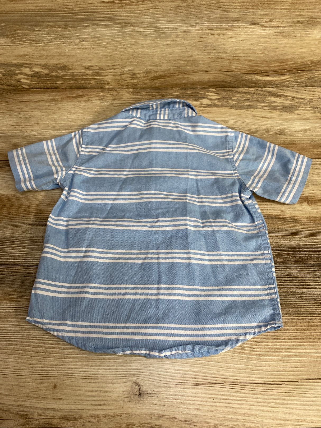 Wrangler Striped Button Up Shirt Blue sz 3T