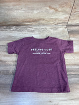 Bella + Canvas Feeling Cute Might Have A Tantrum later, IDK Shirt Mauve sz 18-24m