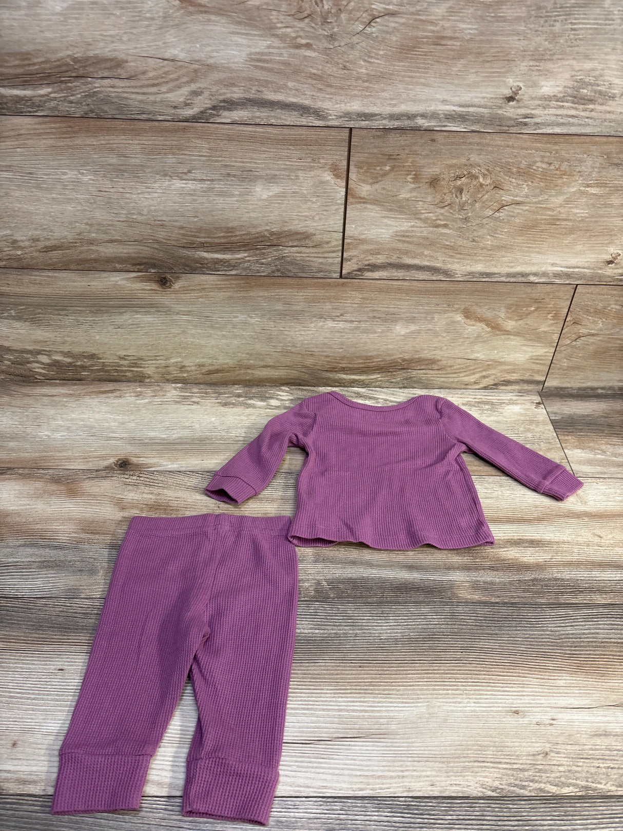 Just One You 2pc Waffle Knit Shirt & Pants Set Mauve sz 6m