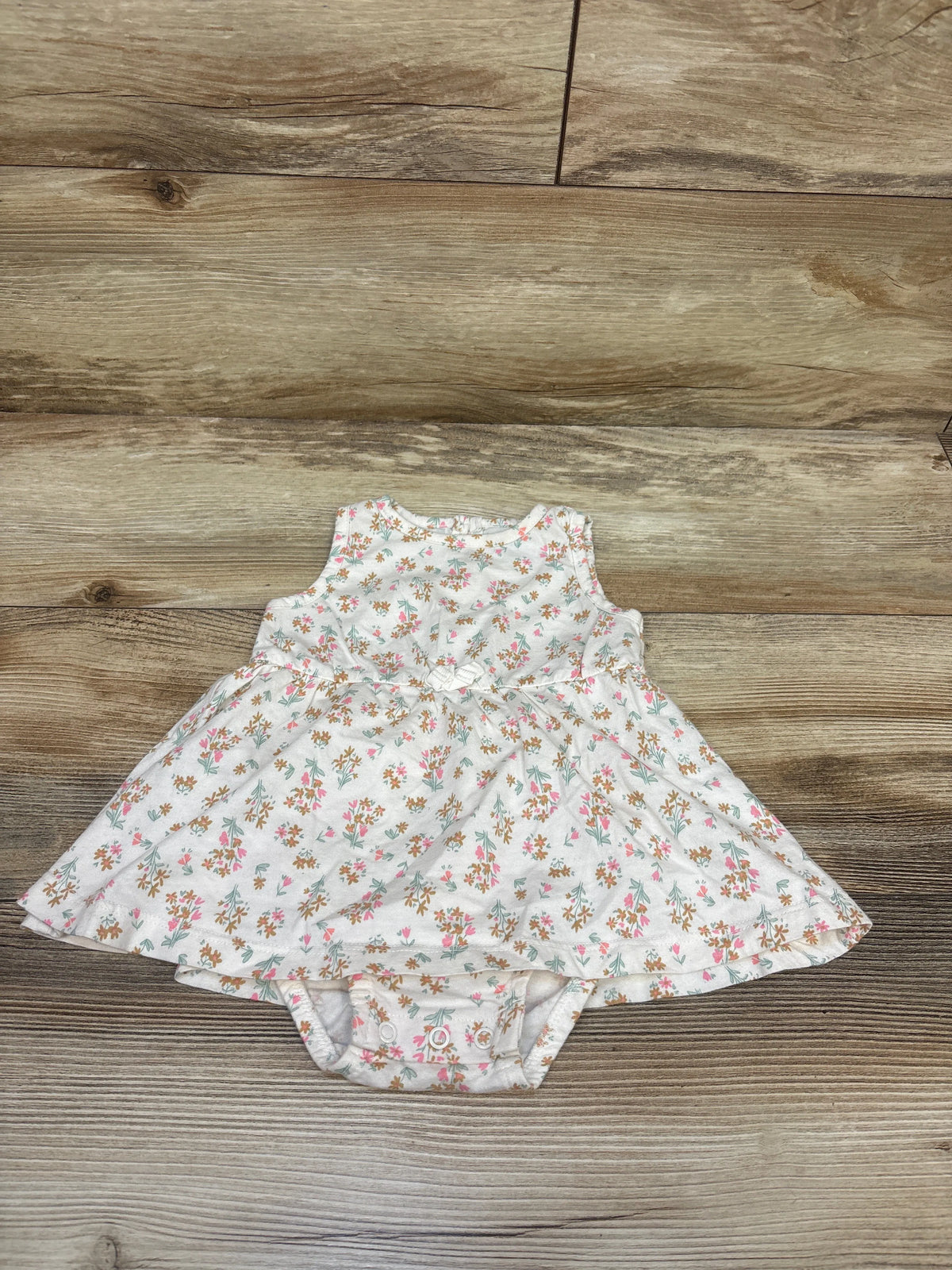 Carter's Sleeveless Bodysuit Dress White sz 9m