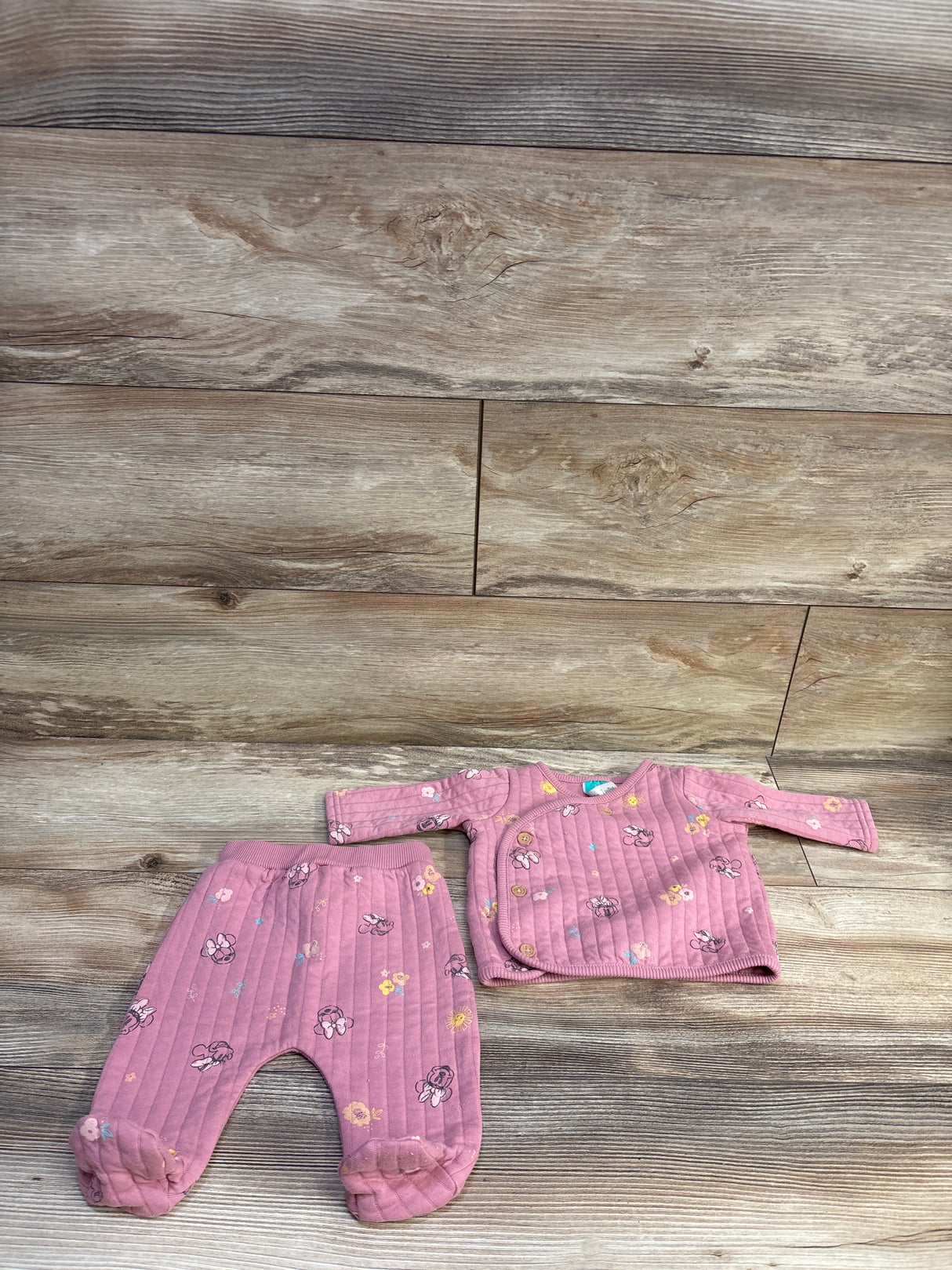 Disney Baby 2pc Minnie Mouse Sweatshirt & Pants Set Pink sz 0-3m
