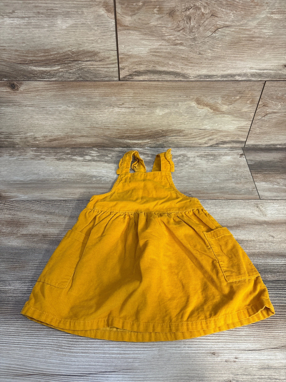 Cat & Jack Cord Gingham Dress Yellow sz 18m