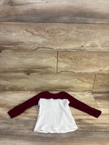 Cat & Jack Waffle Knit Long Sleeve Shirt Maroon sz 2T