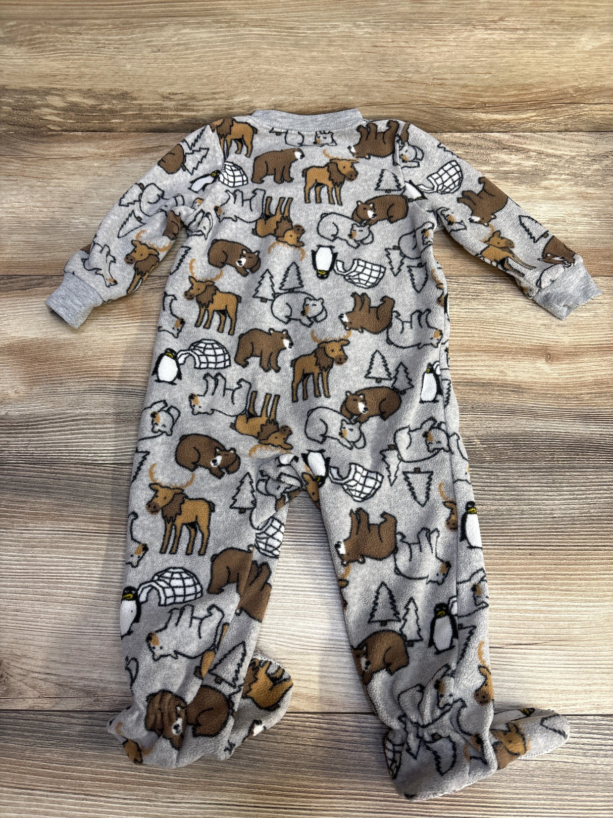 Simple Joys Animal Print Blanket Sleeper Grey sz 12m - Me n Mommy To Be