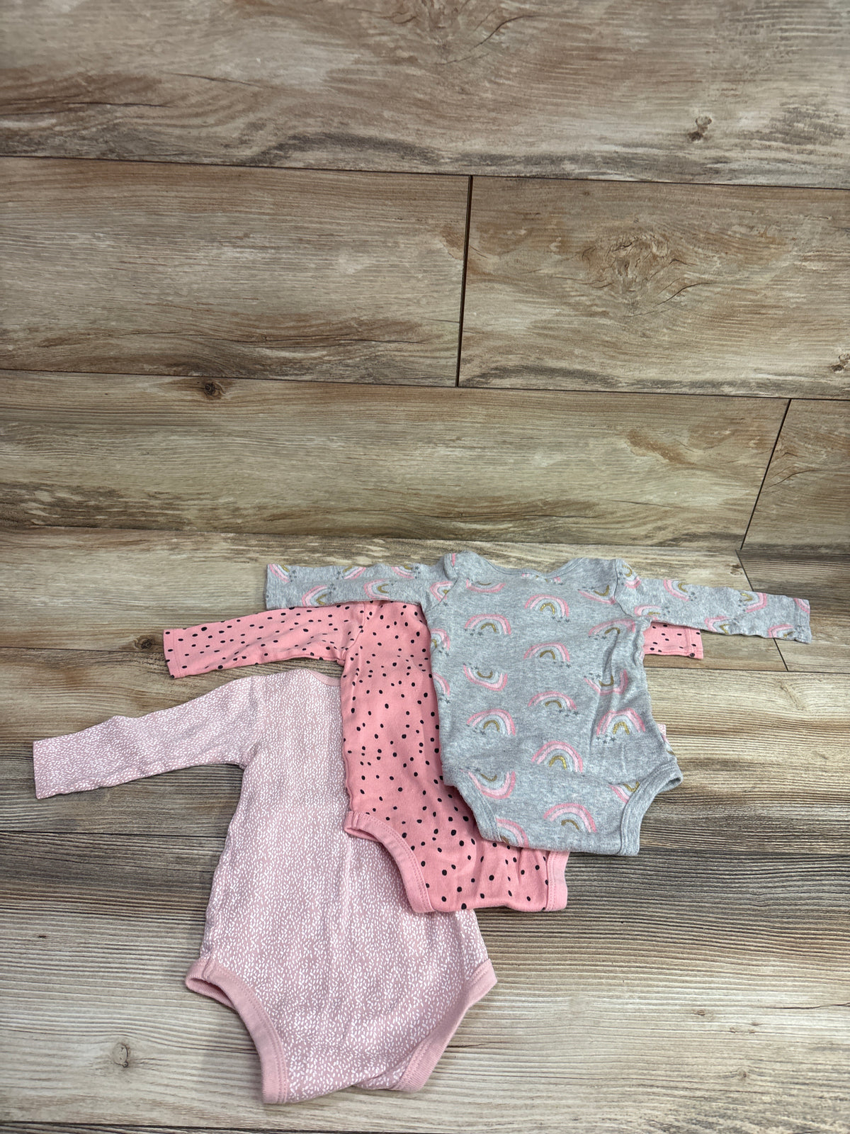 Gerber 3pk Bodysuits Pink sz 3-6m