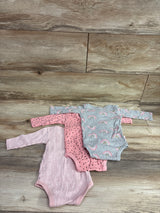 Gerber 3pk Bodysuits Pink sz 3-6m