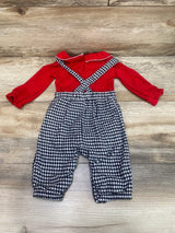 Wonder Nation 2pc Bodysuit & Houndstooth Jumpsuit Red sz 3-6m