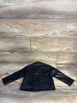 Zara Faux Leather Biker Jacket Black sz 18-24m