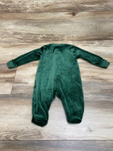 Old Navy Velour Sleeper Green sz 0-3m