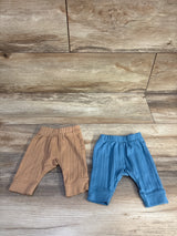 Cloud Island 2pk Pull On Pants Blue/Tan sz Newborn
