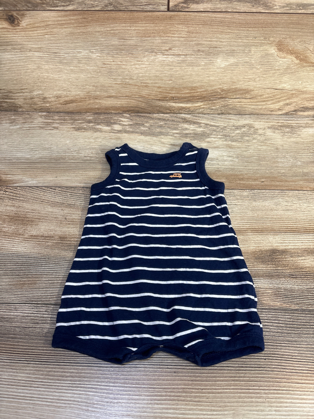 Carter's Striped Tank Shortie Romper Blue sz 3m