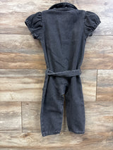 Shein Distressed Denim Belted Jumpsuit Black sz 12-18m