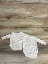 Sanrio Hello Kitty Long Sleeve Bodysuits 2pk Cream sz NB