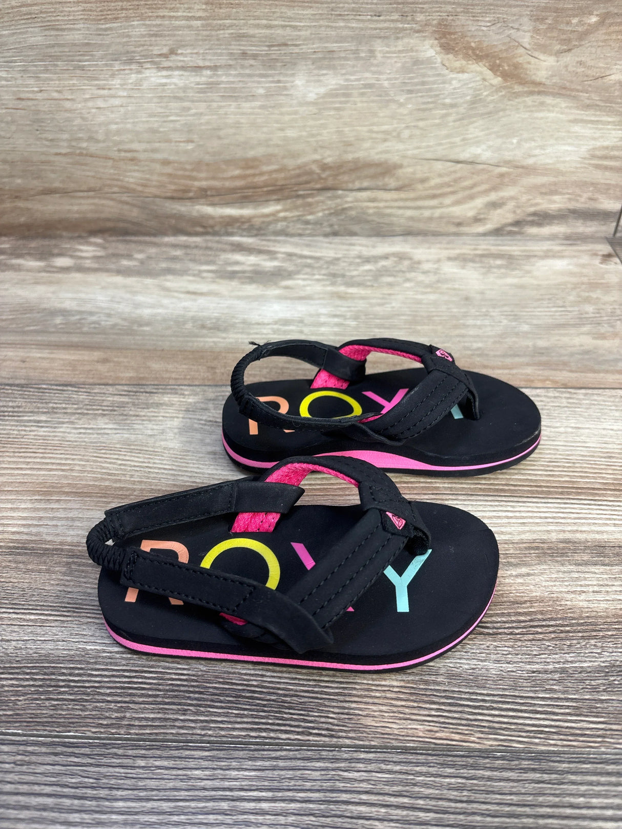 Roxy Vista III Flip Flop Strap Sandal Black sz 6c