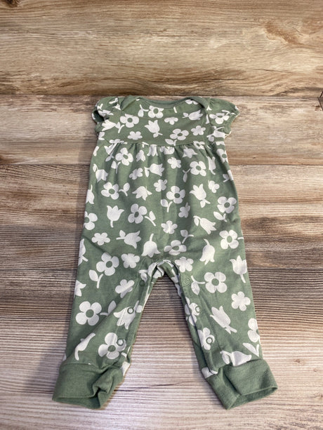 Cat & Jack Floral Romper Green sz 3-6m - Me n Mommy To Be