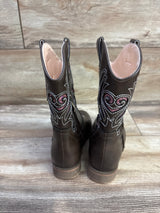 Motasha Square Toe Glitter Cowgirl Boots Brown sz 13c