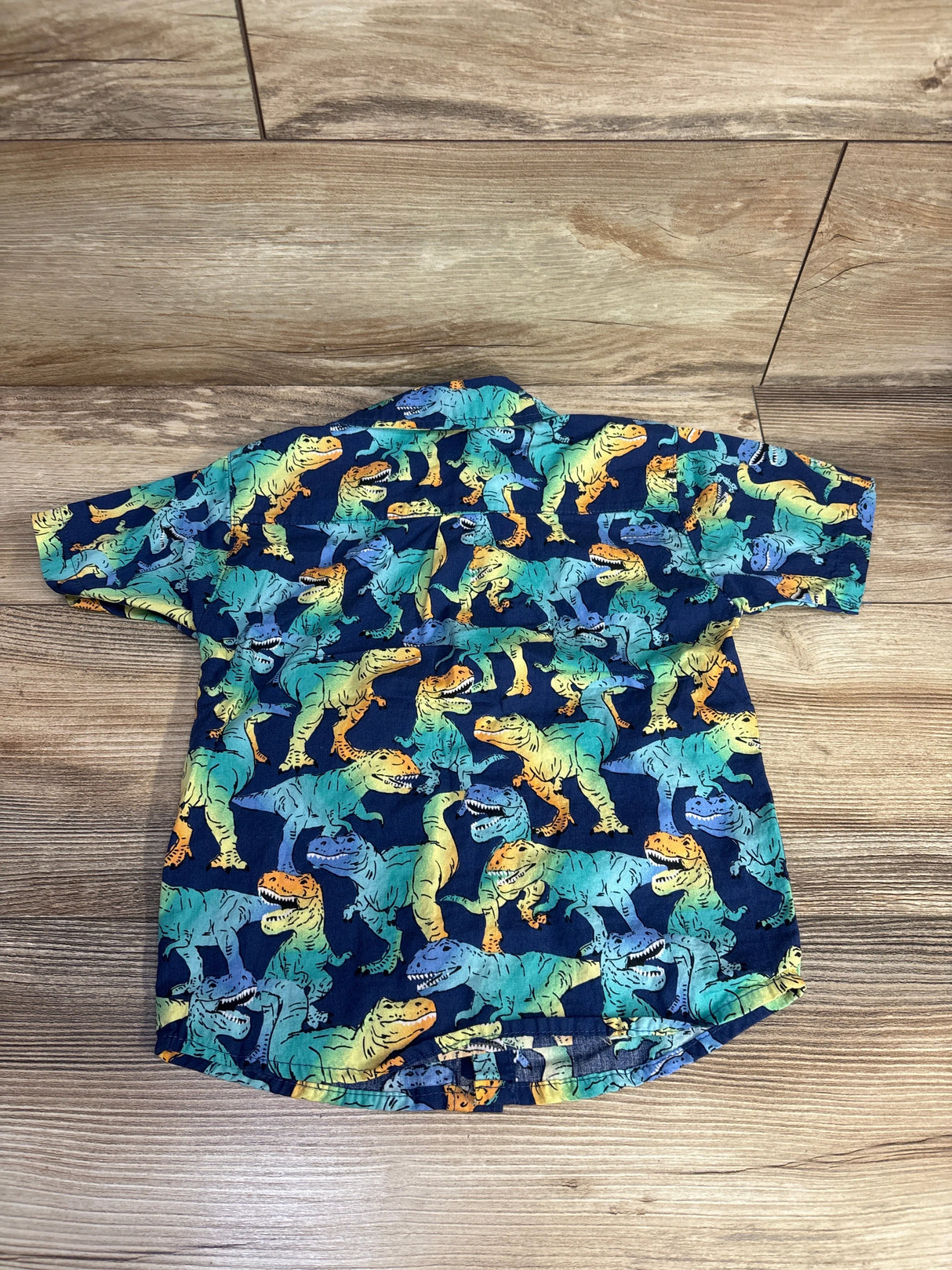 Mick Mack Dinosaur Button Up Shirt Blue sz 3T