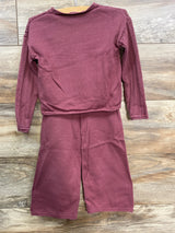 Modern Moments 2pc Knitted Sweater Set Plum sz 4T