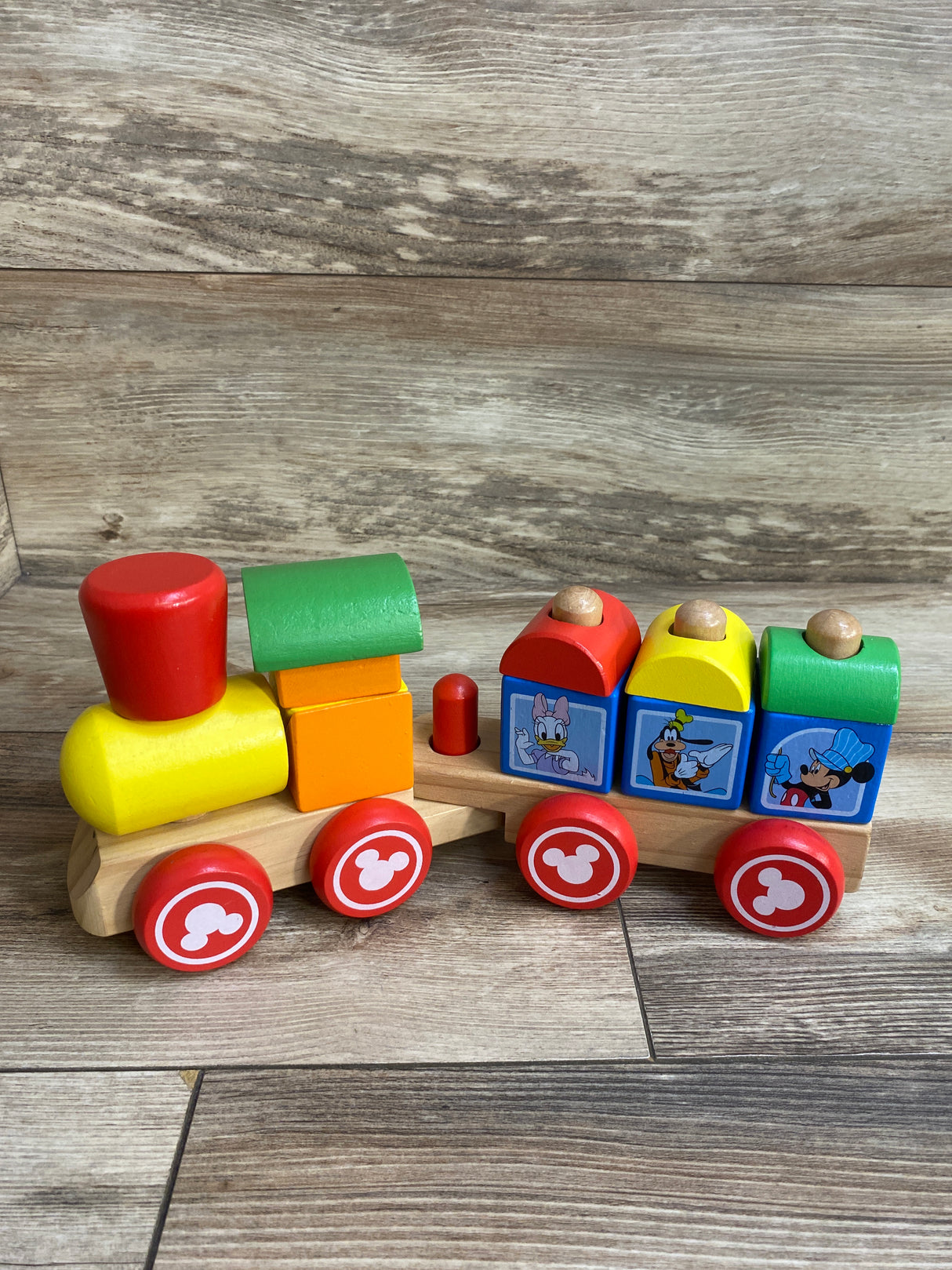 Melissa & Doug Disney Mickey Mouse & Friends Wooden Stacking Train
