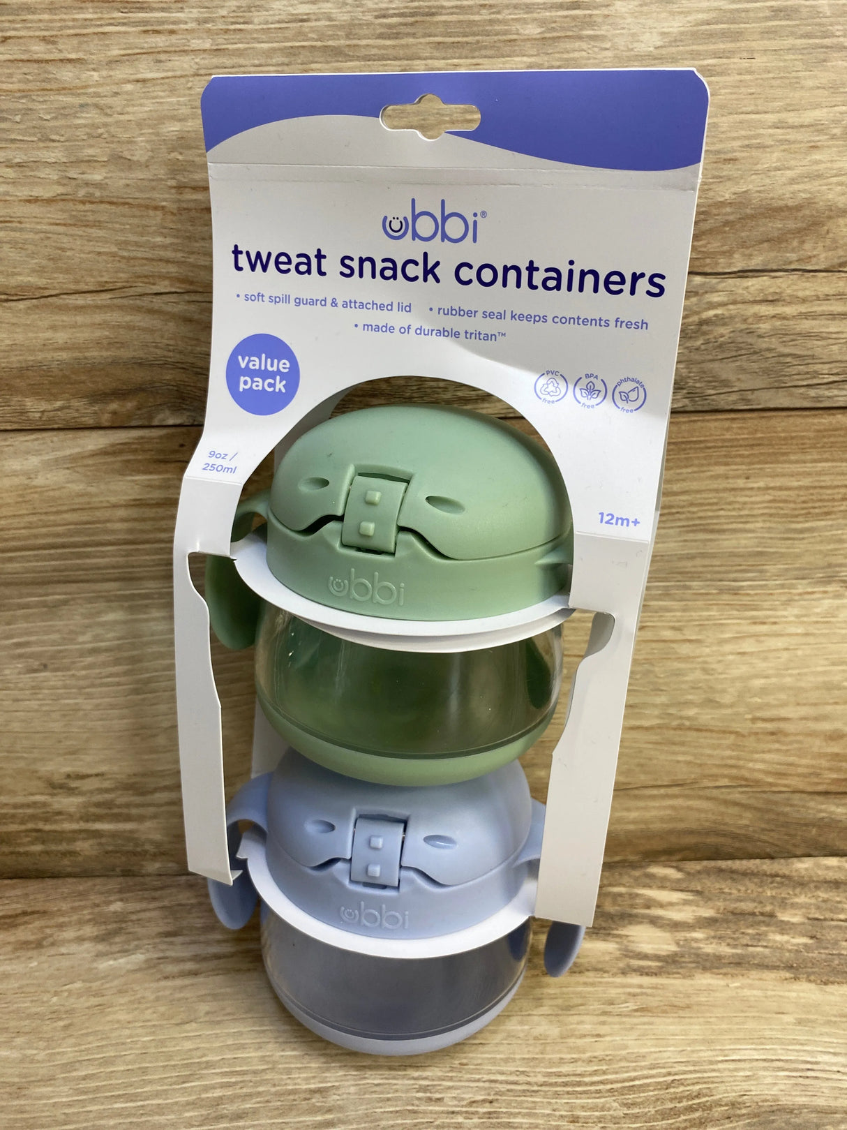 NEW Ubbi Tweat Snack Container, 2pk