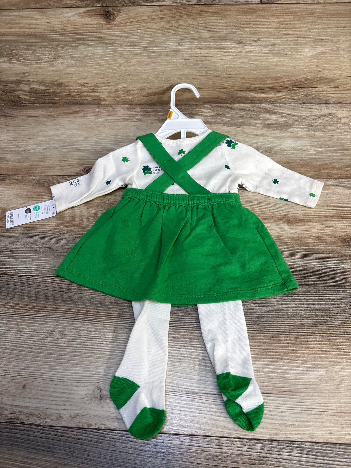 NEW Carter's 3pc Shamrock Skirtall Set Ivory sz Newborn