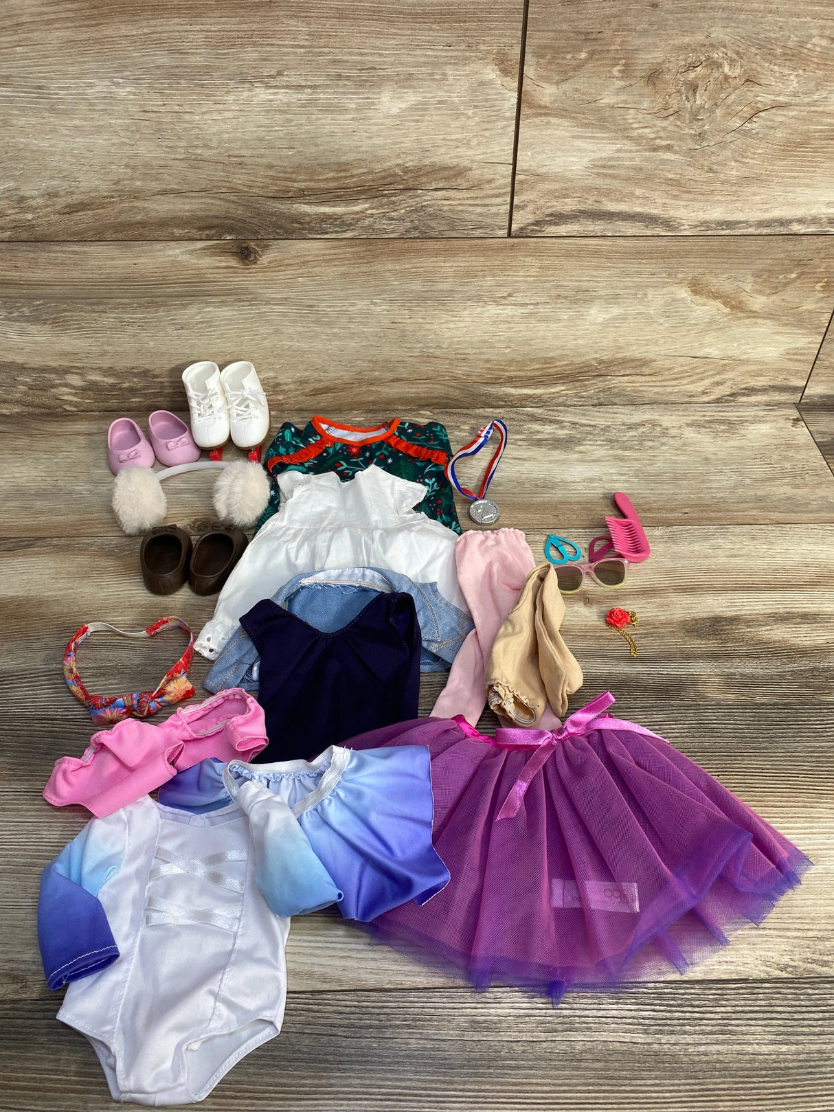 Our Generation Posable 18" Brown Hair & Eyes Doll + Outfits