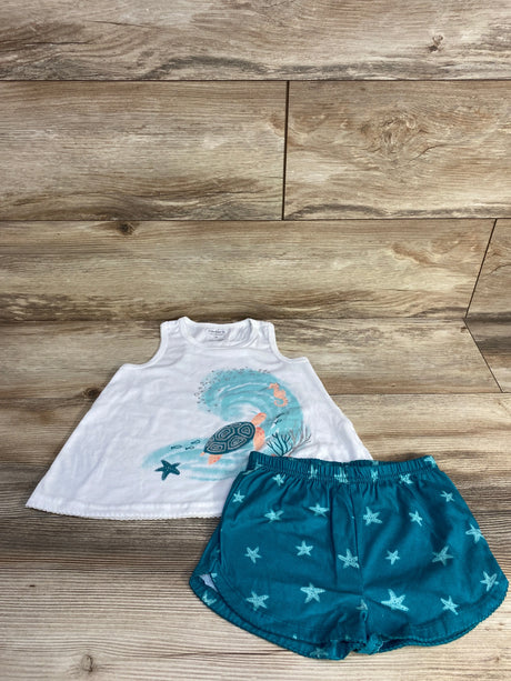 Just One You 2pc Seahorse Pajama set White sz 2T - Me n Mommy To Be