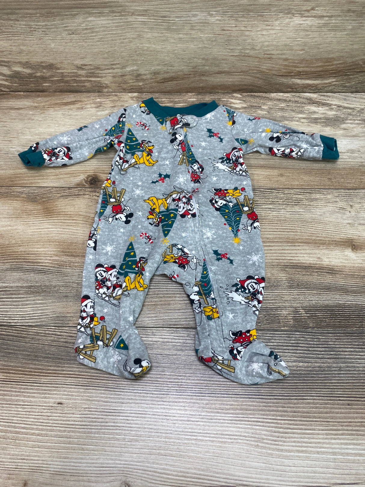 Disney Mickey & Friends Christmas Sleeper Grey sz Newborn - Me n Mommy To Be