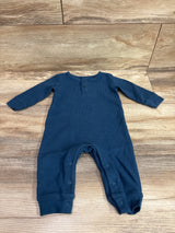 Just One You Waffle Knit Henley Coverall Blue sz 6m
