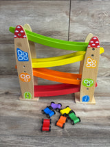 Wooden Car Ramp Racer Toy with 6 Mini Cars