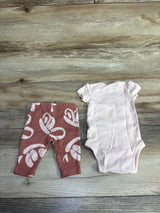Carter's 2pc Always Happy Bodysuit & Bottoms Set Pink sz Newborn