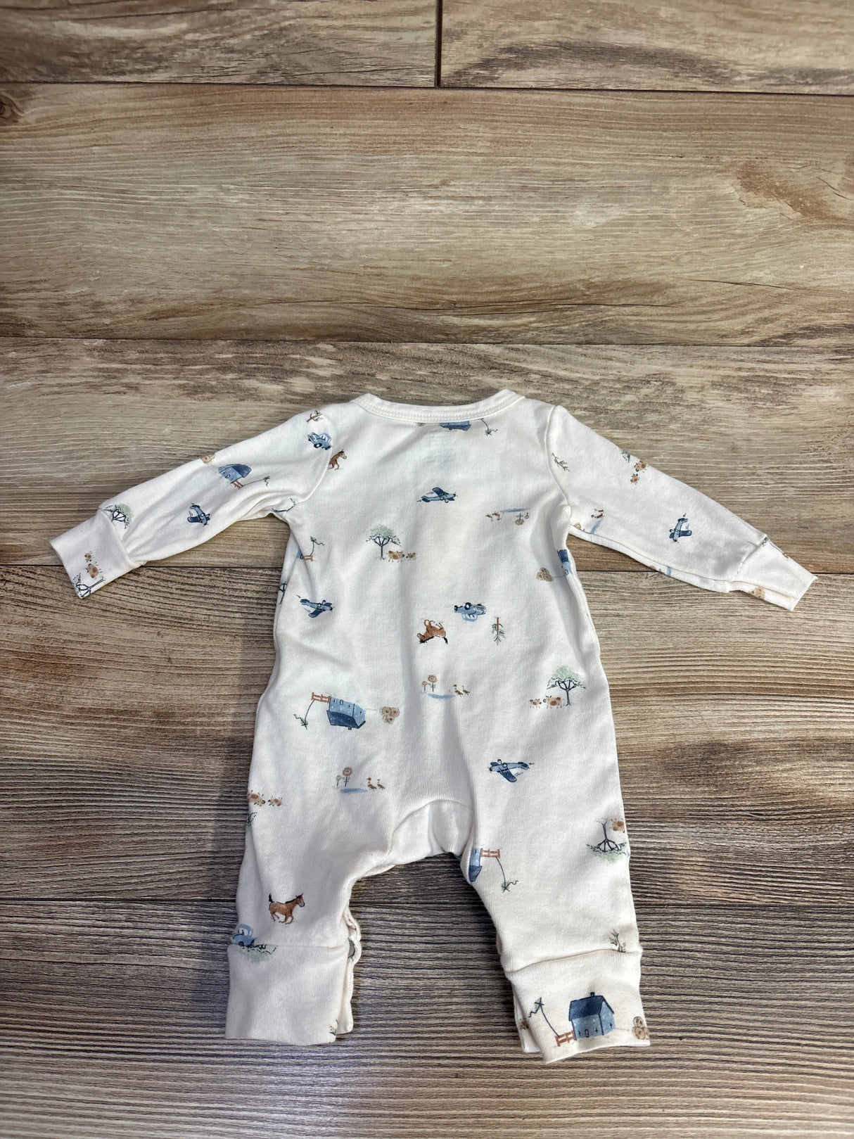 Carter's Farm Henley Coverall White sz Newborn