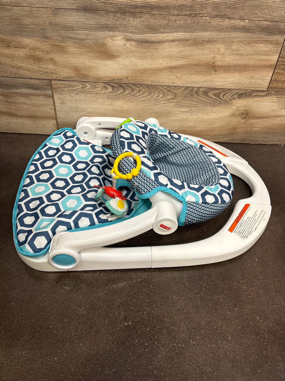 Fisher Price Sit-Me-Up Floor Seat in Blue Honeycomb