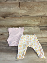 Tahari Baby 2pc Bodysuit & Pants Set Pink sz 3/6m