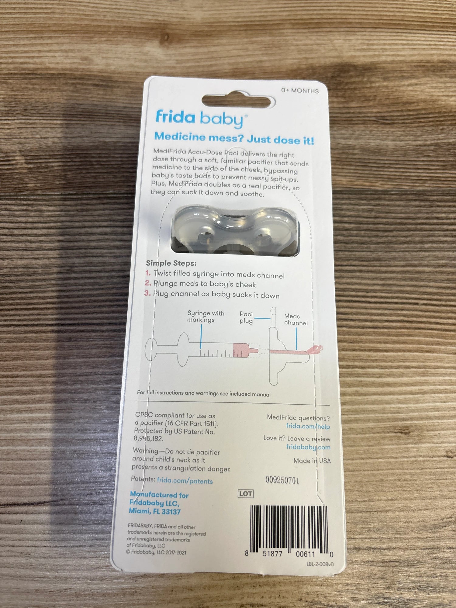 NEW Frida Baby MediFrida Accu-Dose Pacifier Medicine Dispenser