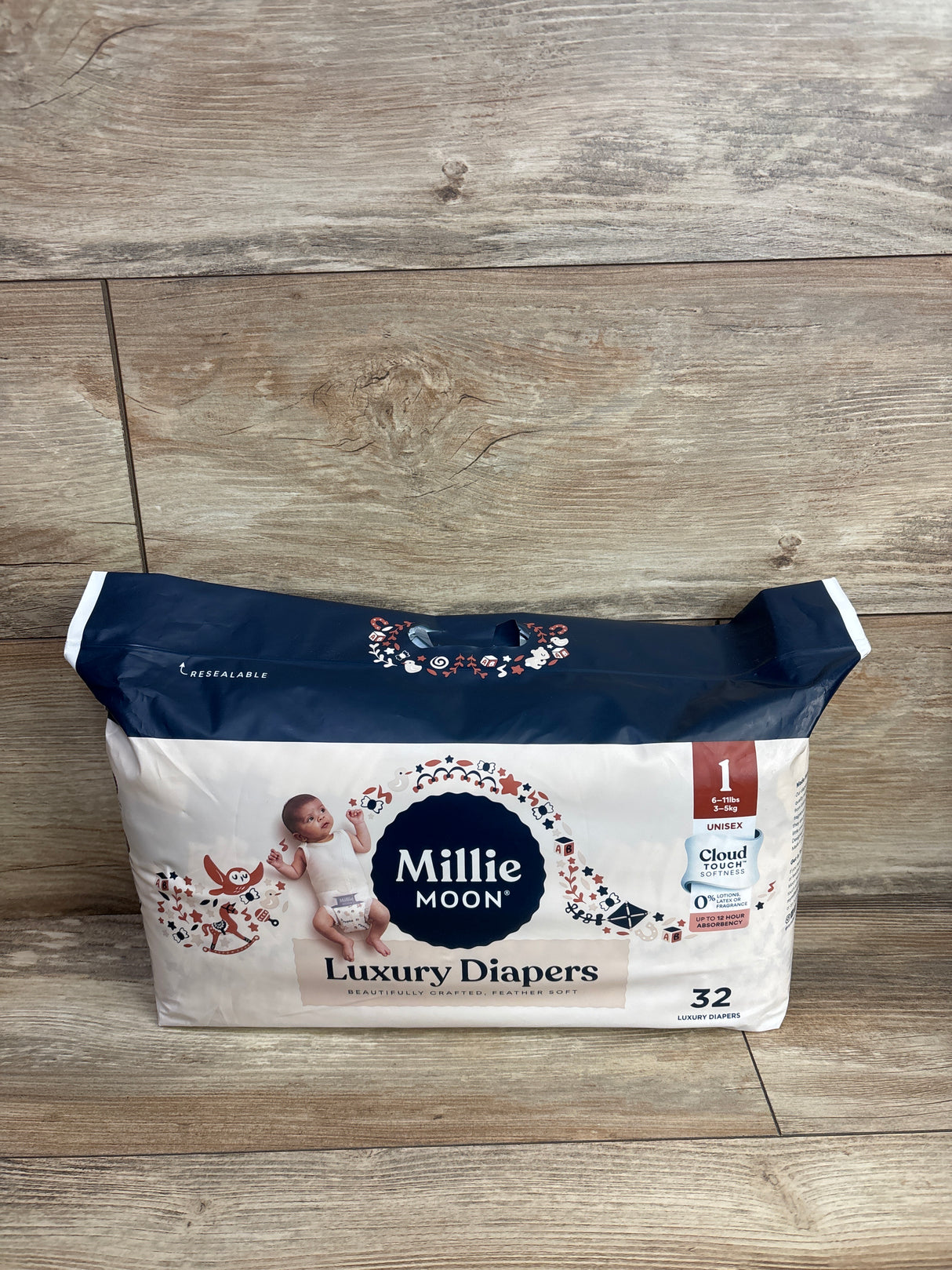 NEW Millie Moon Luxury Diapers Size 1 32ct.