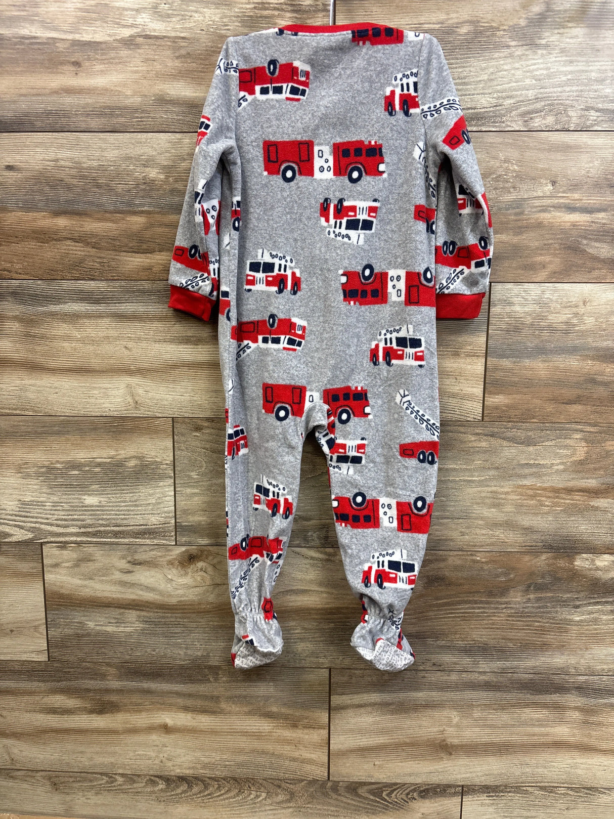 Carter's Firetruck Blanket Sleeper Grey sz 3T