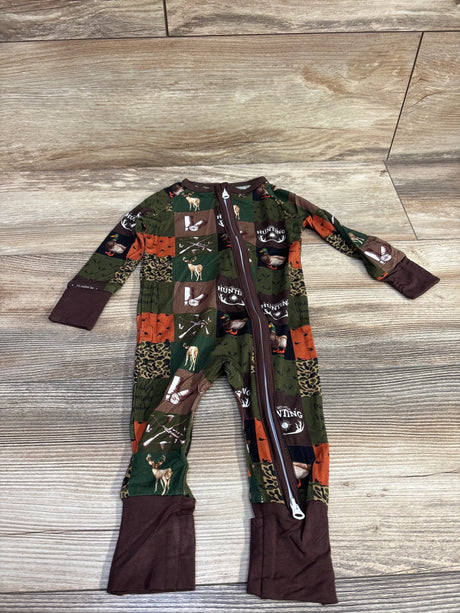 Hunting Patchwork Bamboo Sleeper Green sz 3-6m - Me n Mommy To Be