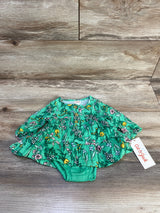 NEW Cat & Jack Floral Henley Dress & Bloomers Green sz 0-3m