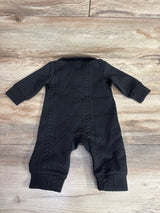 Shein Cable Knit Bow Print Coverall Black sz 1-3m
