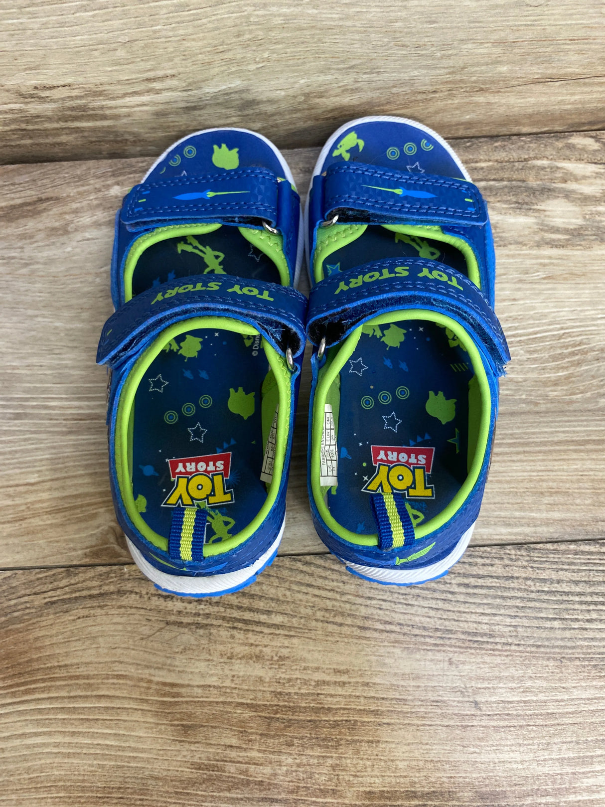 Toy Story Blue Sandals Woody & Buzz sz 11c