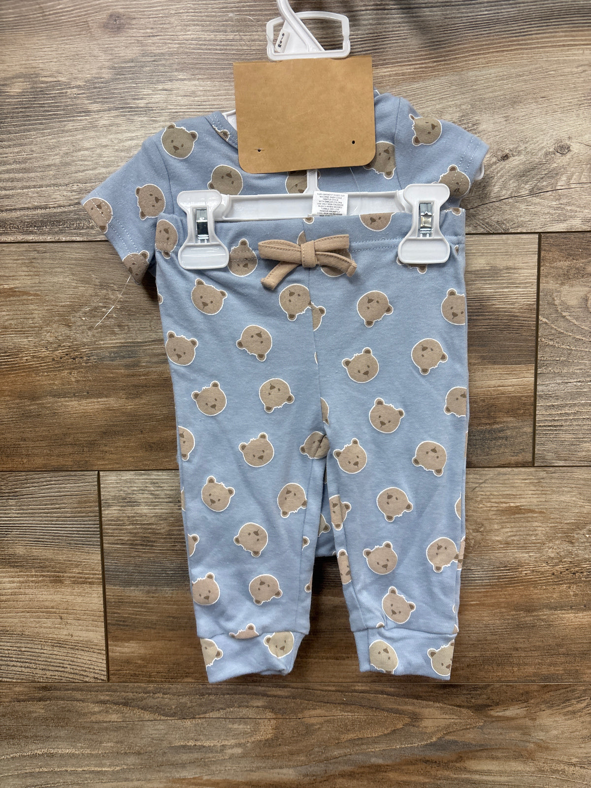 NEW Wonderluxe 3pc Bodysuit, Pants, & Bib Set Blue sz 6/9m