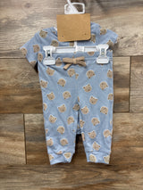 NEW Wonderluxe 3pc Bodysuit, Pants, & Bib Set Blue sz 6/9m